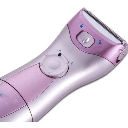 Electric Razor for Women, Cordless Bikini Trimmer ,Hair Removal for Lady, 2 in 1 Wet & Dry, Women Painless Shaver for Legs Underarms and Bikini, Battery Operated, Purple