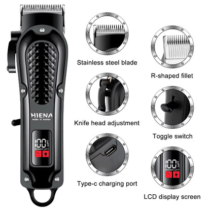 HYN-212 Electric Hair Clipper UBS Rechargeable Cordless Beard Trimmer Men Powerful Electric Hair Clipper Trimming Tool